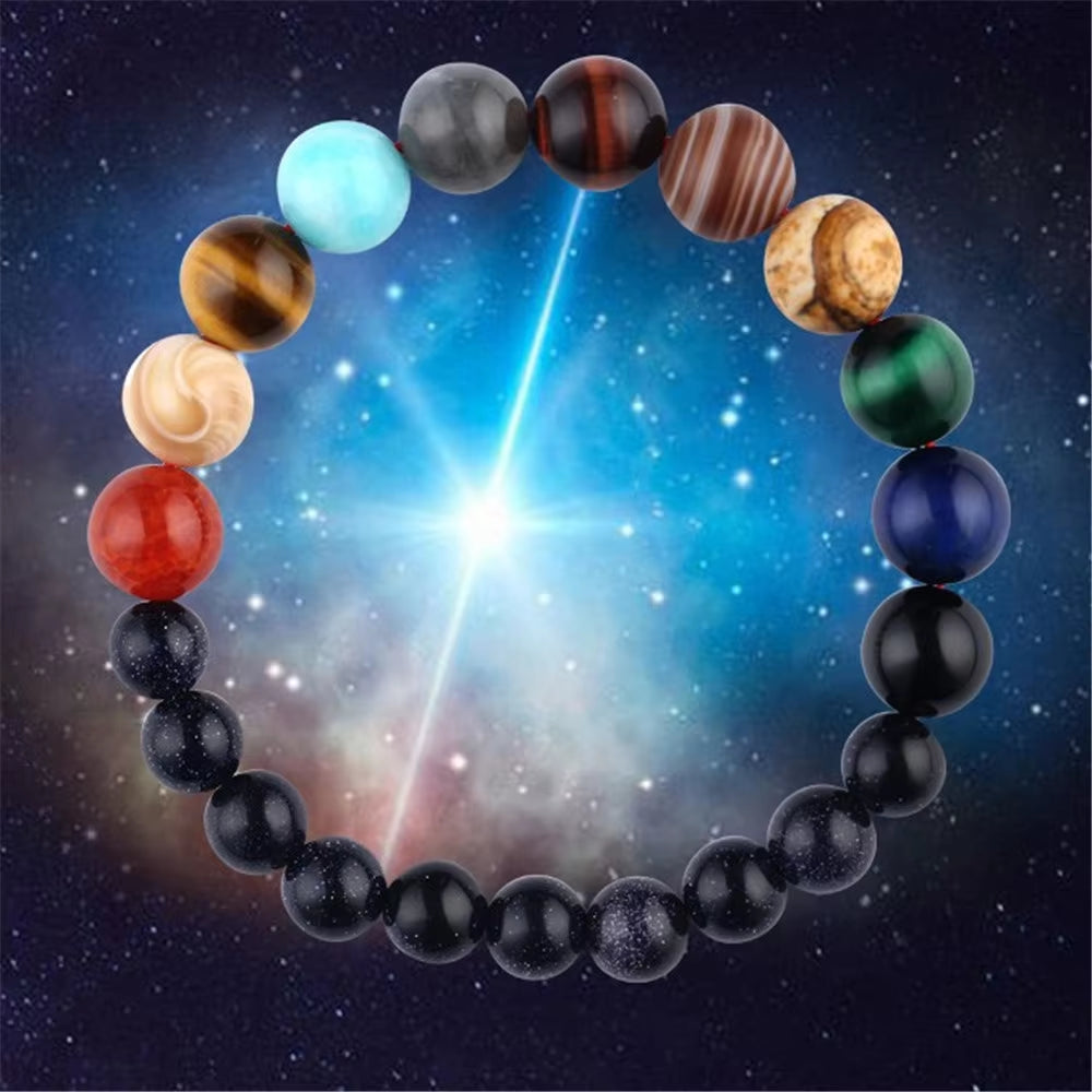 2024 Eight Planets Bead Bracelet Men Natural Stone Universe Yoga Solar Chakra Bracelet for Women Men Jewelry Gifts Drop Shipping